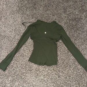 Lululemon Athletica Forest Green Long Sleeve Top